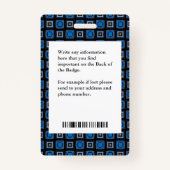 従業員フォトロゴバーコード名カスタム バッジ (裏面)