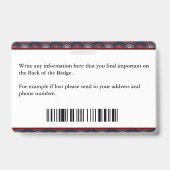 従業員フォトロゴバーコード名前をカスタムする バッジ (Back)