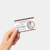 従業員フォトロゴバーコード名前をカスタムする バッジ (Handheld)