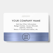 従業員フォトロゴブルーメタリック バッジ (裏面)