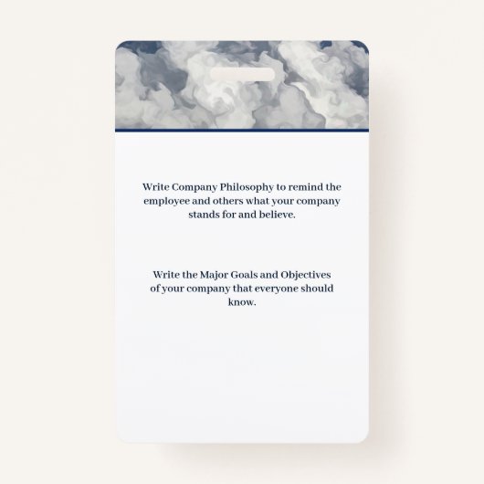 従業員フォトロゴ医療ビジネスカスタム バッジ (裏面)