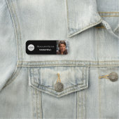 従業員フォトロゴ白黒シンプル 名札 (インサイチュ)