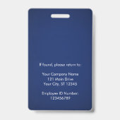 従業員フォト会社ロゴ海軍セキュリティIDバッジ バッジ (裏面)