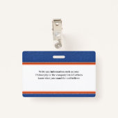 従業員フォトIDロゴ音楽コンダクタカスタムー バッジ (裏面クリップ)