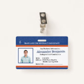 従業員フォトIDロゴ音楽コンダクタカスタムー バッジ (正面クリップ)