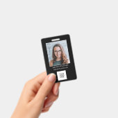 従業員フォトIDロゴQRコードバッジ バッジ (手持ち)