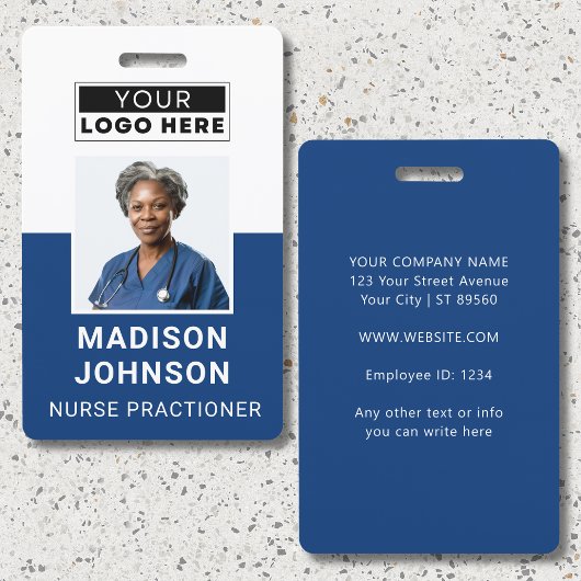 従業員フォトID会社セキュリティバッジネイビー バッジ