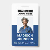 従業員フォトID会社セキュリティバッジネイビー バッジ (正面)