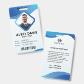 従業員フォトID会社セキュリティバッジ バッジ (表裏)