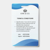 従業員フォトID会社セキュリティバッジ バッジ (裏面)