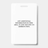 従業員フォトID会社セキュリティバッジ バッジ (裏面)