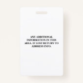 従業員フォトID会社セキュリティバッジ バッジ (裏面)