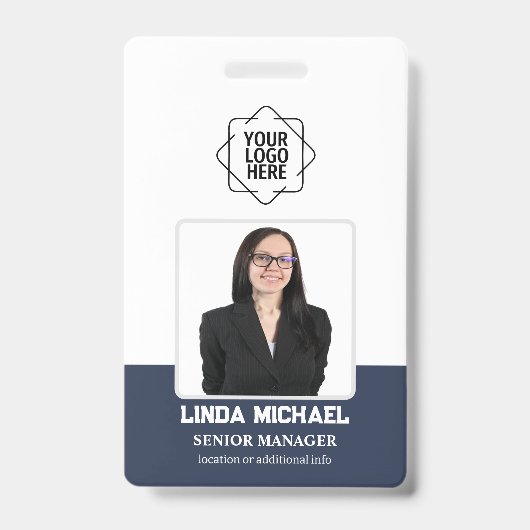従業員フォトID会社セキュリティバッジ バッジ (Front)
