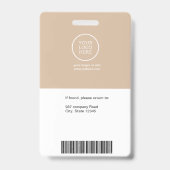 従業員フォトID会社ロゴセキュリティバッジ バッジ (裏面)