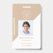 従業員フォトID会社ロゴセキュリティバッジ バッジ (正面)