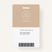 従業員フォトID会社ロゴセキュリティバッジ バッジ (裏面)