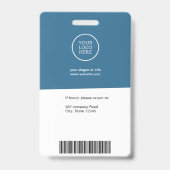 従業員フォトID会社ロゴバーコードセキュリティ バッジ (裏面)