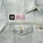 従業員ブラックメタリックバラ金ゴールドロゴ磁気 名札 (インサイチュ)