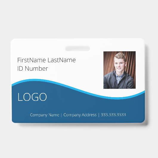 従業員プロフェッショナルIDバッジ（バーコード付） バッジ (正面)