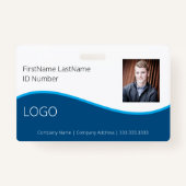 従業員プロフェッショナルIDバッジ（バーコード付） バッジ (正面)