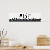 従業員マイルストーンの記念日の署名バナーの投稿 ポスター (キッチン)