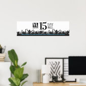 従業員マイルストーンの記念日の署名バナーの投稿 ポスター (ホームオフィス)