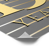 従業員マイルストーンの記念日の署名バナー ポスター (角)