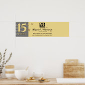 従業員マイルストーンの記念日の署名バナー ポスター (キッチン)