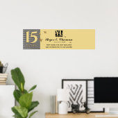 従業員マイルストーンの記念日の署名バナー ポスター (ホームオフィス)