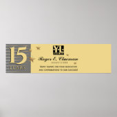 従業員マイルストーンの記念日の署名バナー ポスター (正面)