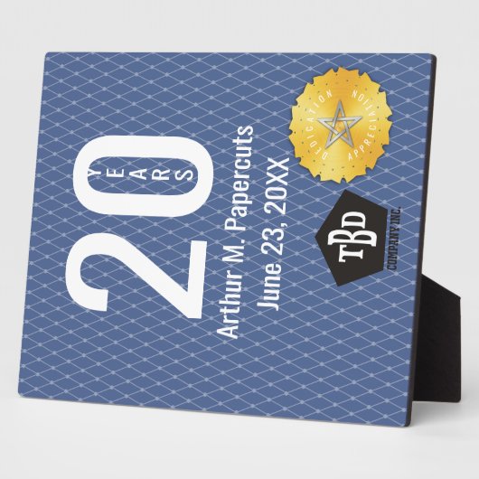 従業員マイルストーン記念日20年のプラーク フォトプラーク (側面)