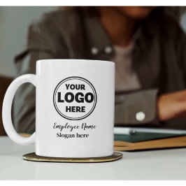 従業員マグ社名スローガン会社ロゴ コーヒーマグカップ