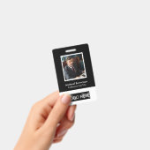 従業員ミニマルQrバモダンーコードフォト バッジ (手持ち)