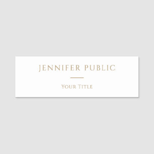 従業員モダンのエレガントプロフェッショナルテンプレート 名札