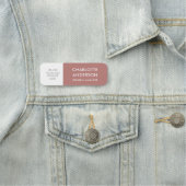 従業員モダンのカスタムロゴ砂漠バラ 名札 (インサイチュ)