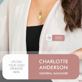 従業員モダンのカスタムロゴ砂漠バラ 名札