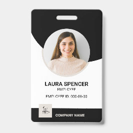 従業員モダンの中立写真IDバッジ バッジ