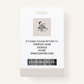 従業員モダンの中立写真IDバッジ バッジ (裏面)