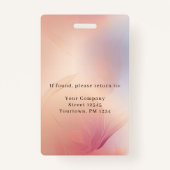 従業員モダンの写真IDバッジ バッジ (裏面)