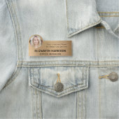 従業員モダンの写真ID金ゴールド 名札 (インサイチュ)