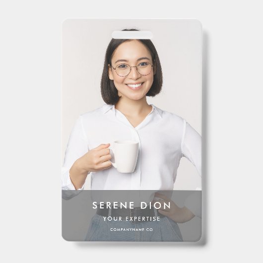 従業員モダンスタッフ会社名ID バッジ (正面)