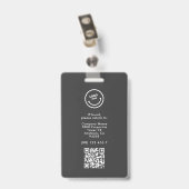 従業員モダンスタッフ会社名ID バッジ (裏面 （クリップ付）)