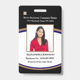 従業員モダンバーコードロゴIDカスタムカード バッジ