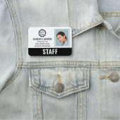 従業員モダンビジネスマンIDフォトロゴ黒 名札 (インサイチュ)