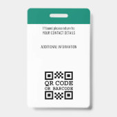 従業員モダンビジネスIDセキュリティ緑 バッジ (裏面)