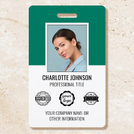 従業員モダンビジネスIDセキュリティ緑 バッジ