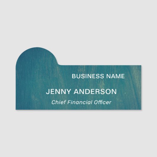 従業員モダンフォトビジネスクラシック名タグ 名札 (正面)