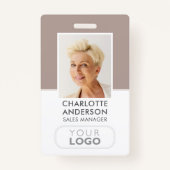 従業員モダンID名会社ロゴルーペ バッジ (正面)