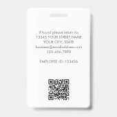 従業員モダンID名会社ロゴTerracotta バッジ (裏面)