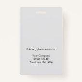 従業員ラウンドフォトID バッジ (裏面)